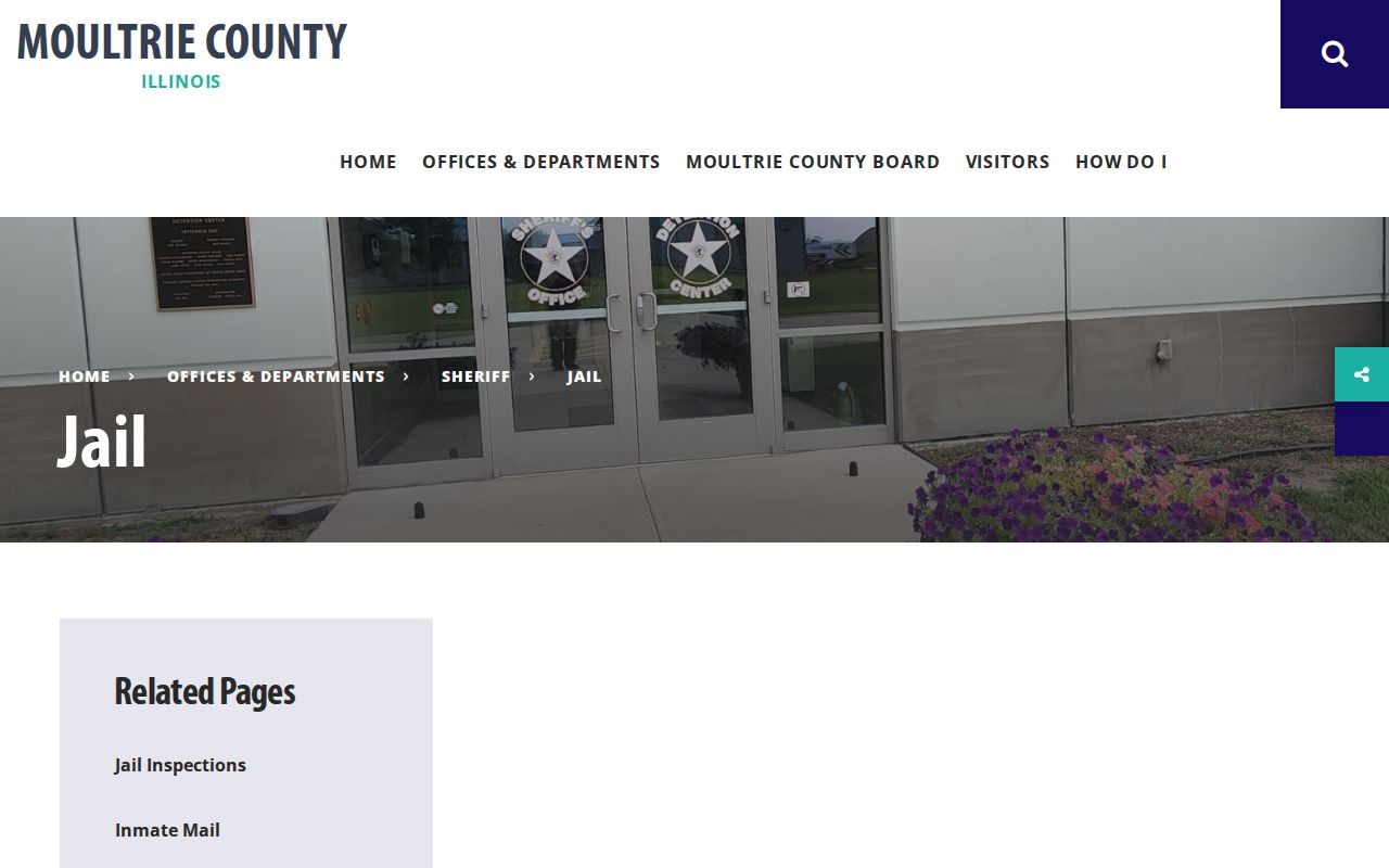Moultrie County Jail release information landing page