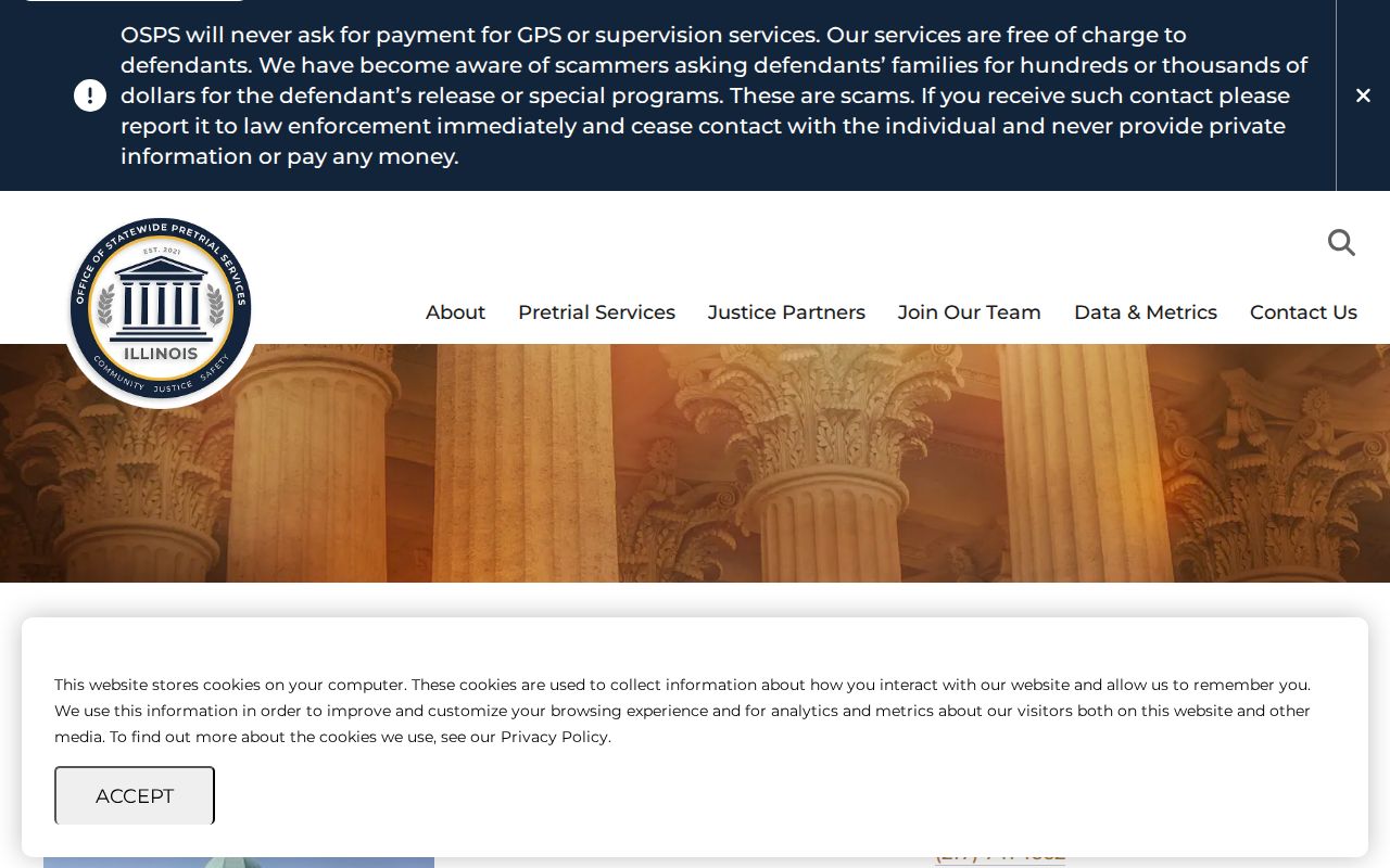 Moultrie County pretrial release services no-charge warning